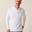 Load image into Gallery viewer, Coastal Wash L/S Polo - White