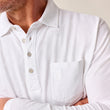 Load image into Gallery viewer, Coastal Wash L/S Polo - White