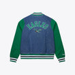 Load image into Gallery viewer, Eagles Denim Varsity Jacket