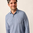 Load image into Gallery viewer, Coastal Wash L/S Polo - Cloudburst