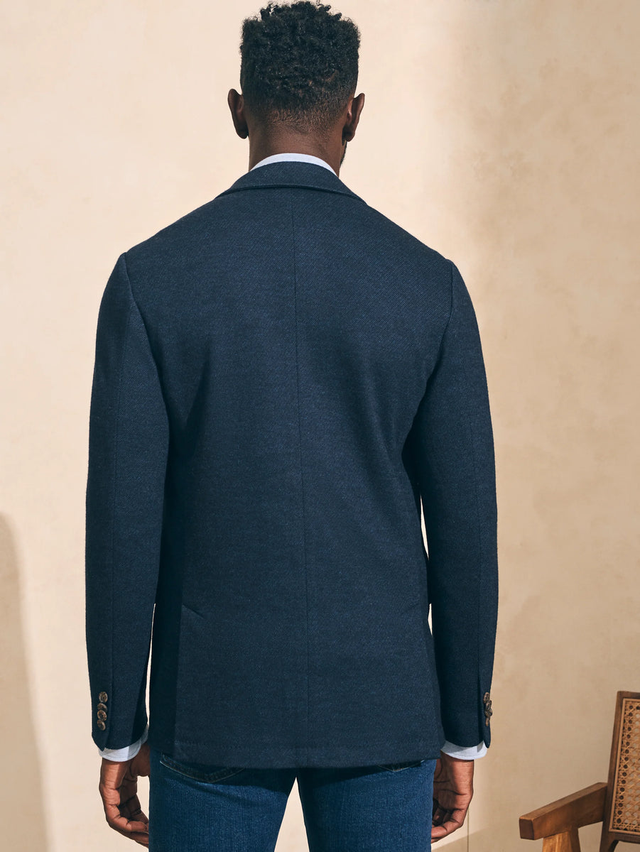 Twill Knit Blazer - Navy Marl Twill – Phineas Gage, West Chester