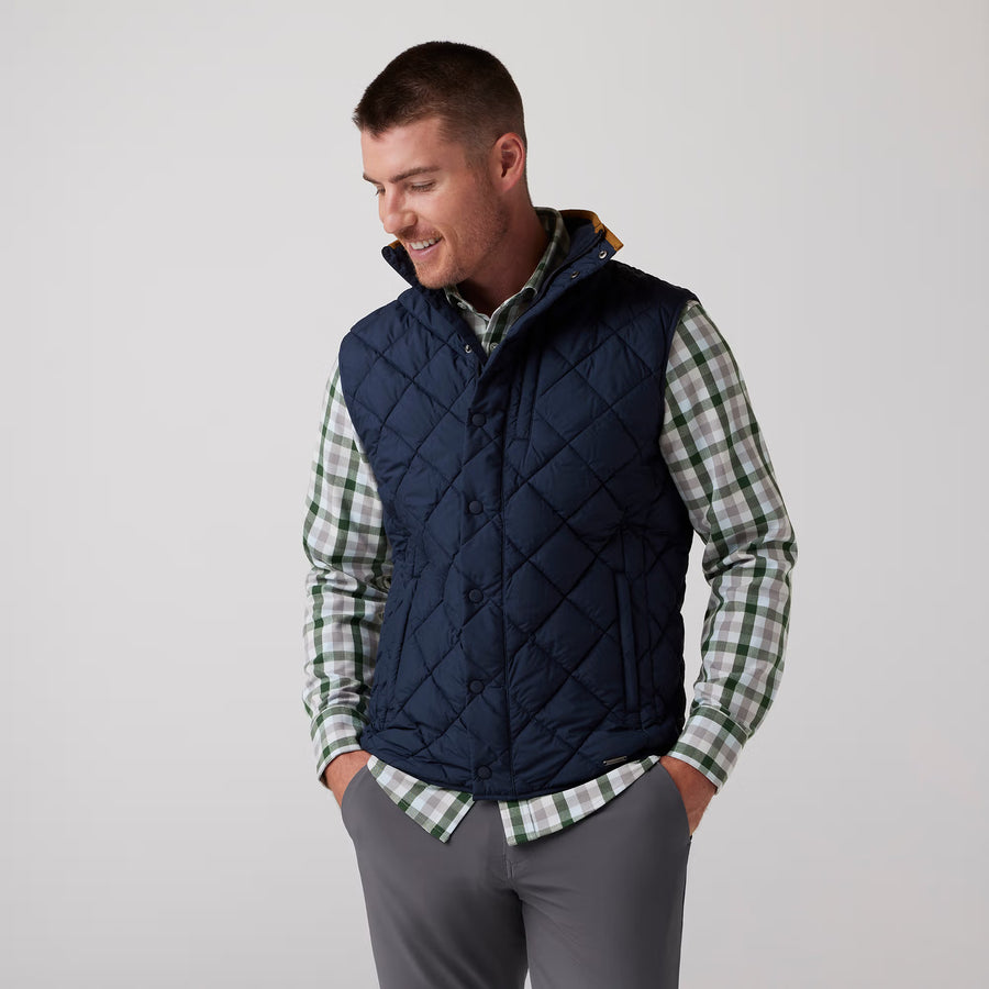 Belmont Quilted Vest - Navy Solid