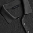 Load image into Gallery viewer, Saratoga Waffle Stitch Sweater Polo - Dark Grey Heather
