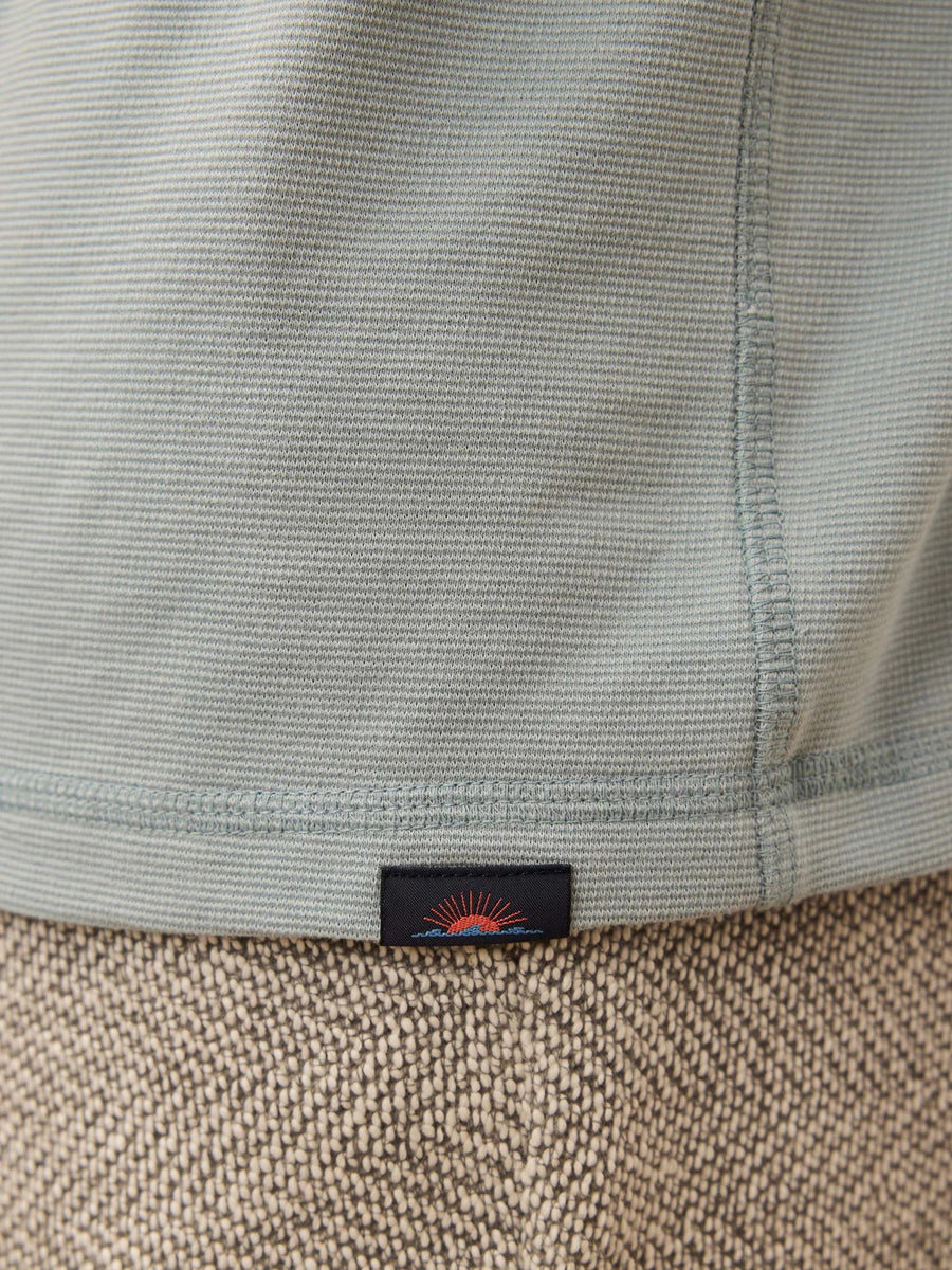 Waffle Henley - Alaskan Blue