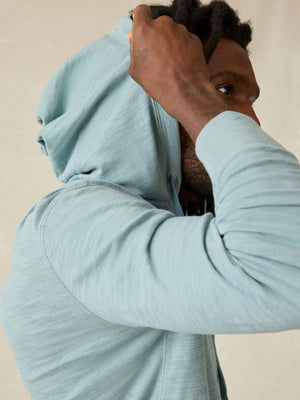 Sunwashed Slub Hoodie - Ocean Glass