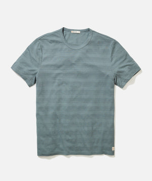 Signature Jacquard Crew Tee - Balsam Green