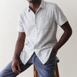 Load image into Gallery viewer, Stretch Selvage Short-sleeve - Blue Mini Stripe
