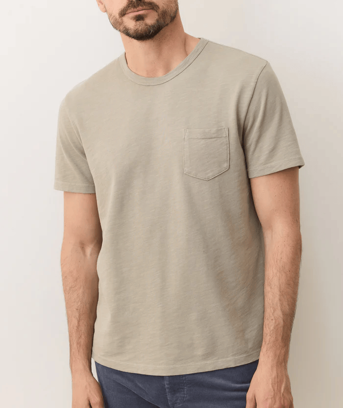 Vintage Heavy Slub Pocket Tee - Vintage Khaki