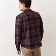 Load image into Gallery viewer, Tahoe Flannel - Navy/Burgundy Plaid
