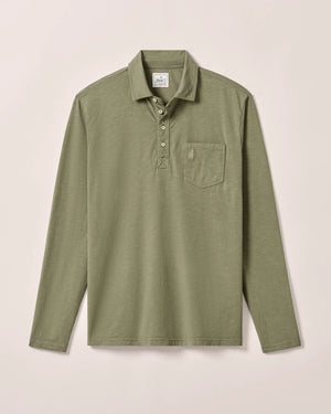 Coastal Wash LS Polo - Agave