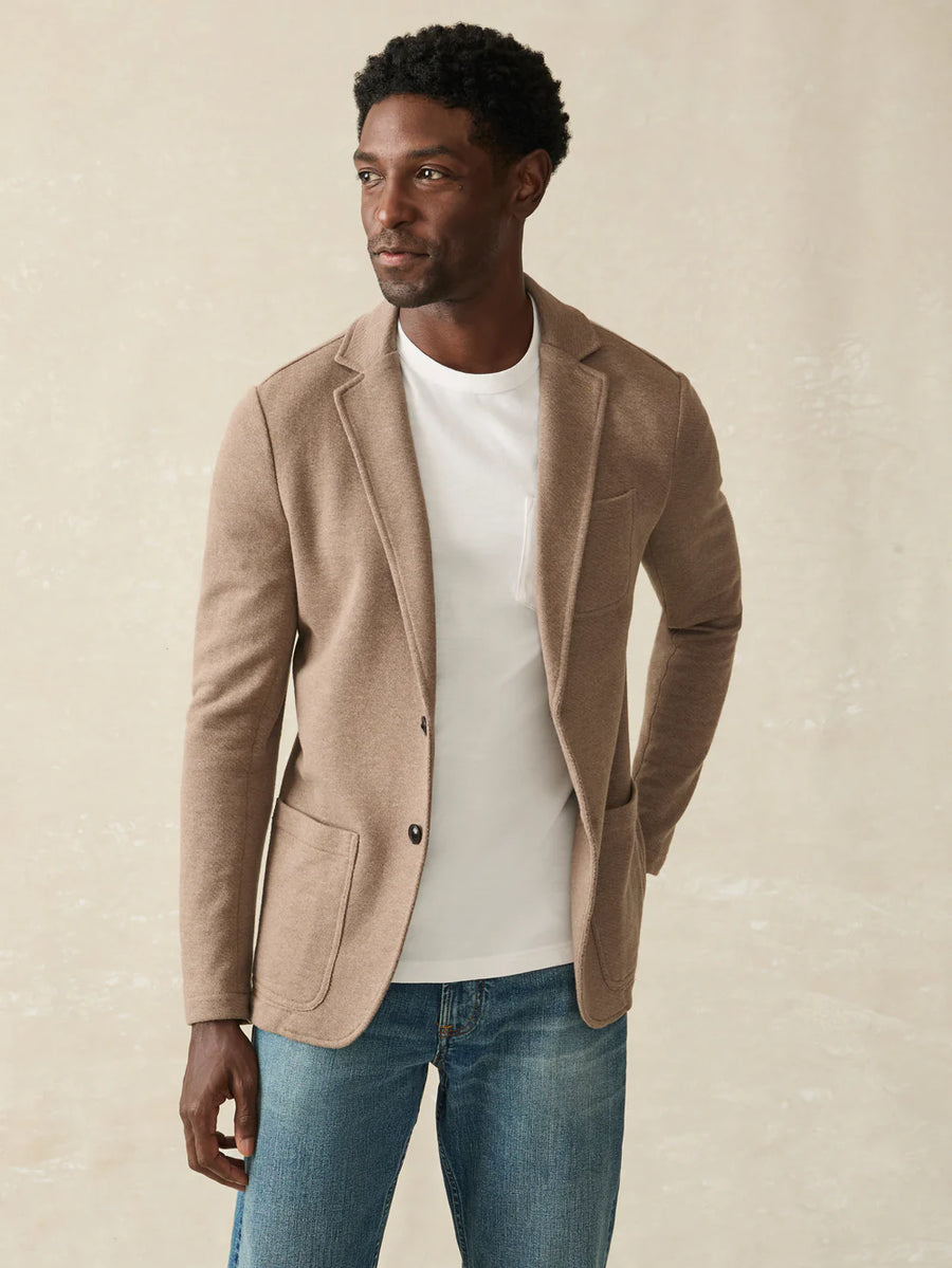 Inlet Knit Blazer - Walnut