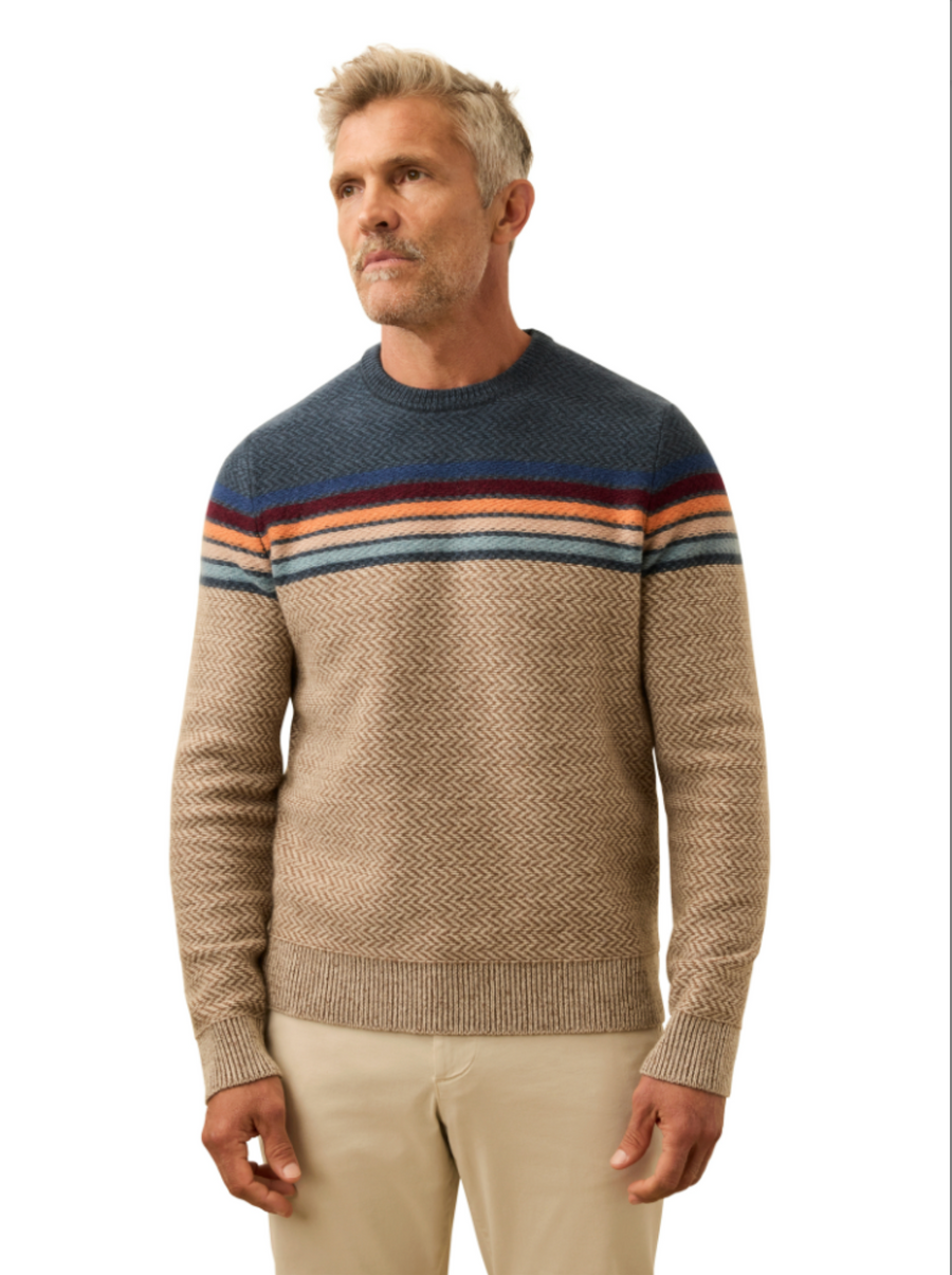Donegal Crew Sweater - Twilight Sky Ombre