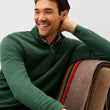 Load image into Gallery viewer, Flame Stitch Quarter Zip - Evergreen
