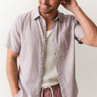 Load image into Gallery viewer, Stretch Selvage Short-sleeve - Matchstick Print
