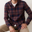 Load image into Gallery viewer, Tahoe Flannel - Navy/Burgundy Plaid
