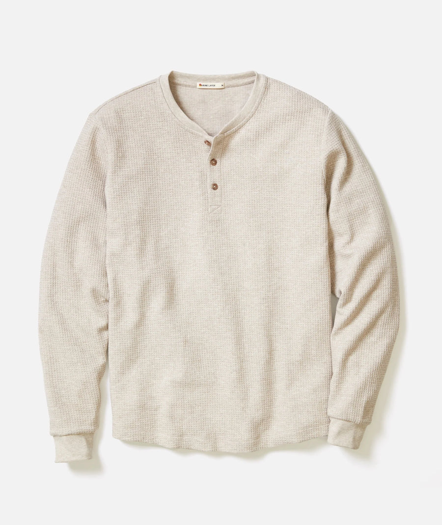 Waffle Henley - Oatmeal