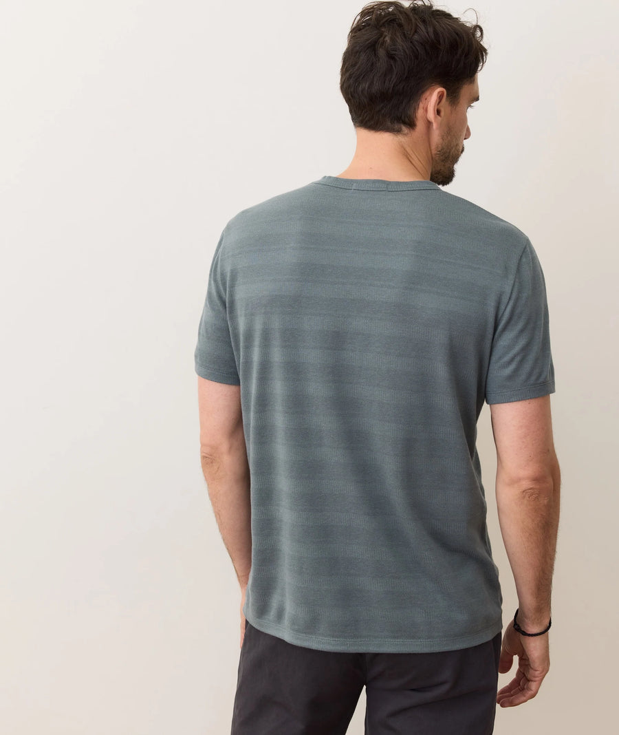 Signature Jacquard Crew Tee - Balsam Green