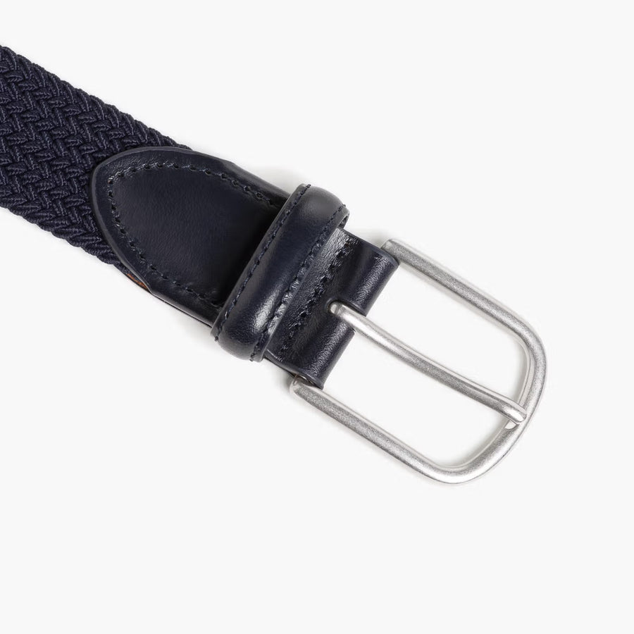 Braided Belt - Navy Solid