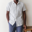 Load image into Gallery viewer, Stretch Selvage Short-sleeve - Blue Mini Stripe
