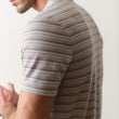 Load image into Gallery viewer, Jacquard Crew Tee - Pink/Aqua Multi
