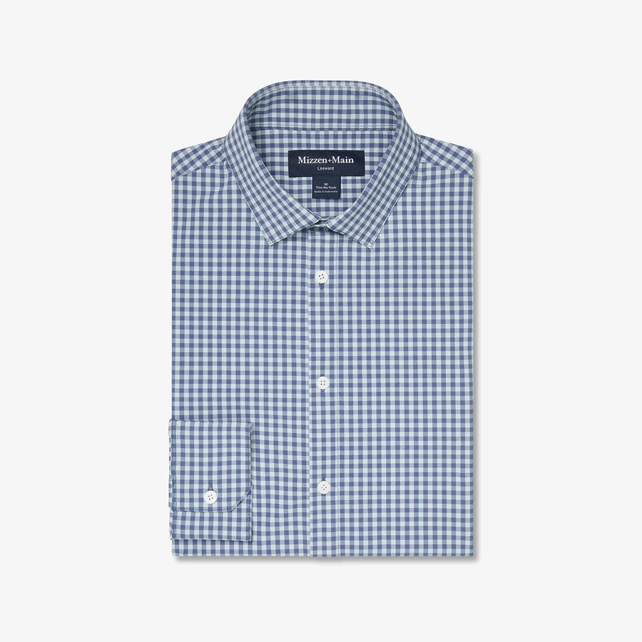 Leeward No-Tuck - Aluminum Crew Gingham