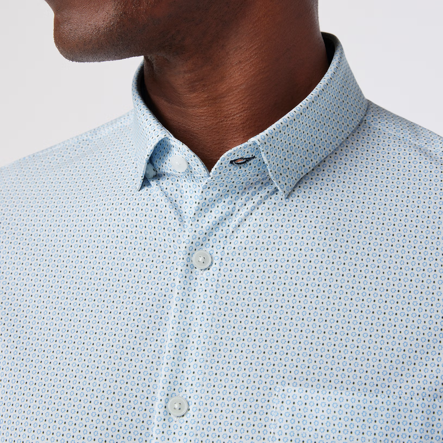 Leeward SS - White Geo Bloom