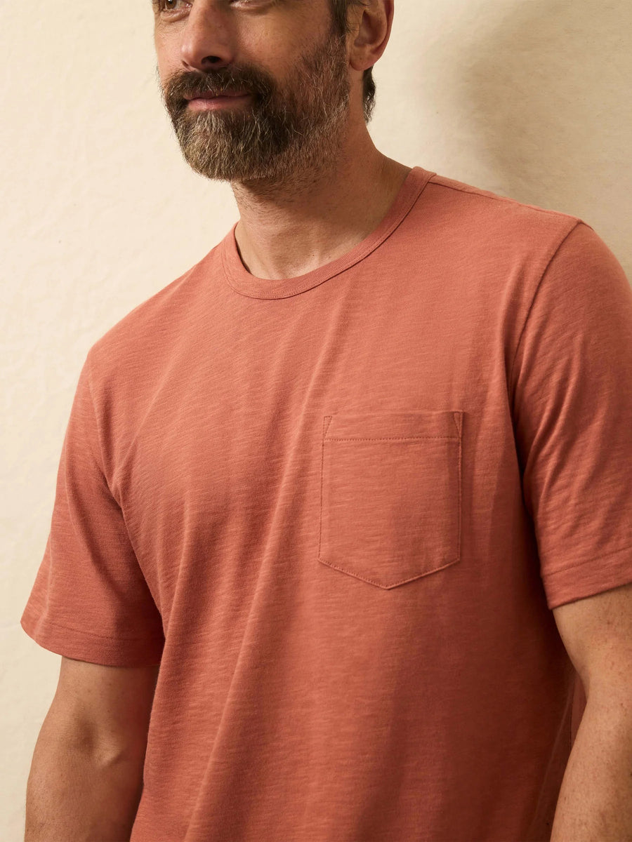 Sunwashed Pocket Tee - Dusty Sienna