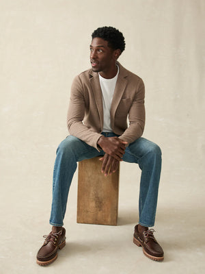 Inlet Knit Blazer - Walnut