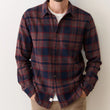 Load image into Gallery viewer, Tahoe Flannel - Navy/Burgundy Plaid
