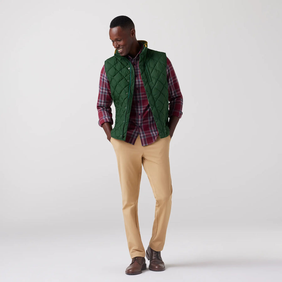 Belmont Quilted Vest - Spruce Solid