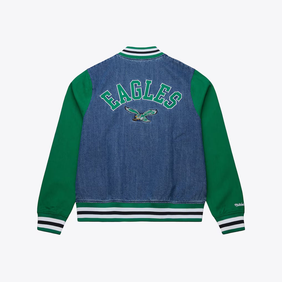 Eagles Denim Varsity Jacket
