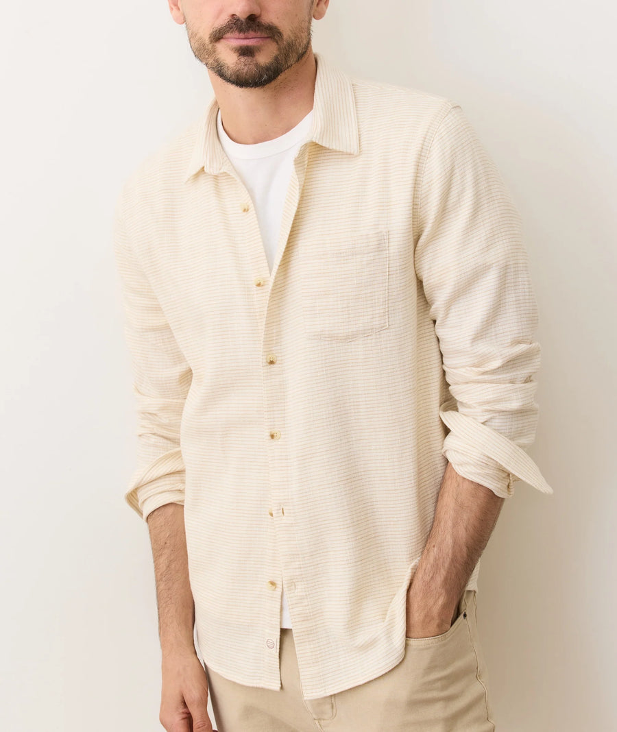 Stretch Selvage Shirt - Natural Stripe