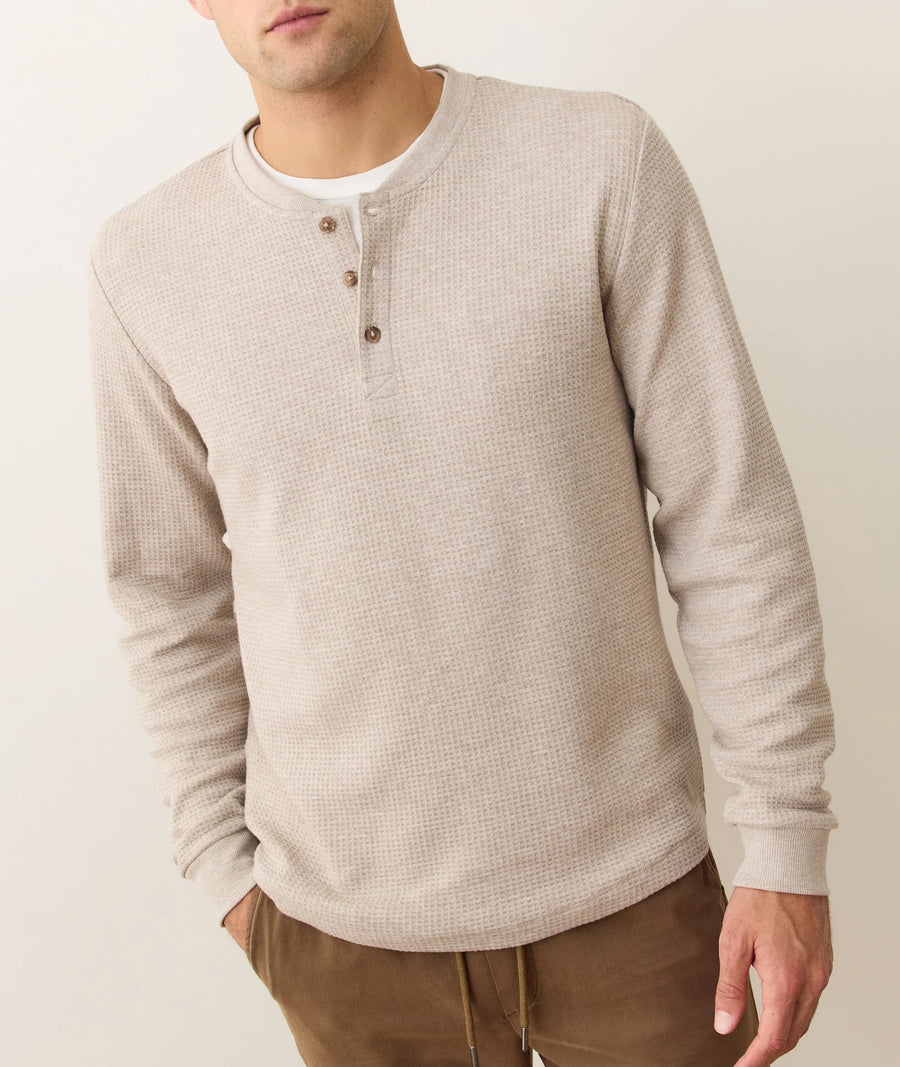 Waffle Henley - Oatmeal