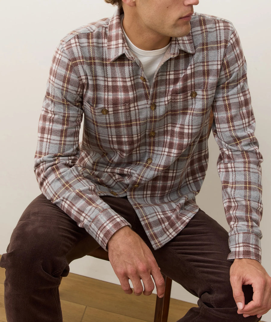 Pacifica Stretch Twill Shirt - Warm Plaid