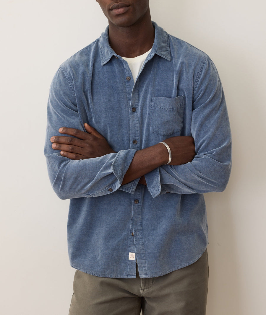 Lightweight Corduroy Shirt - Indigo