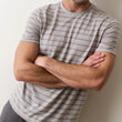 Load image into Gallery viewer, Jacquard Crew Tee - Pink/Aqua Multi
