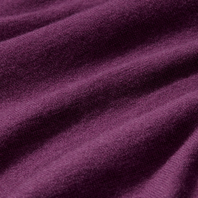 Heritage Quarter Zip Sweater - Eggplant