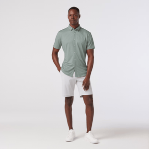 Halyard Shirt - Pale Green Dot Stripe