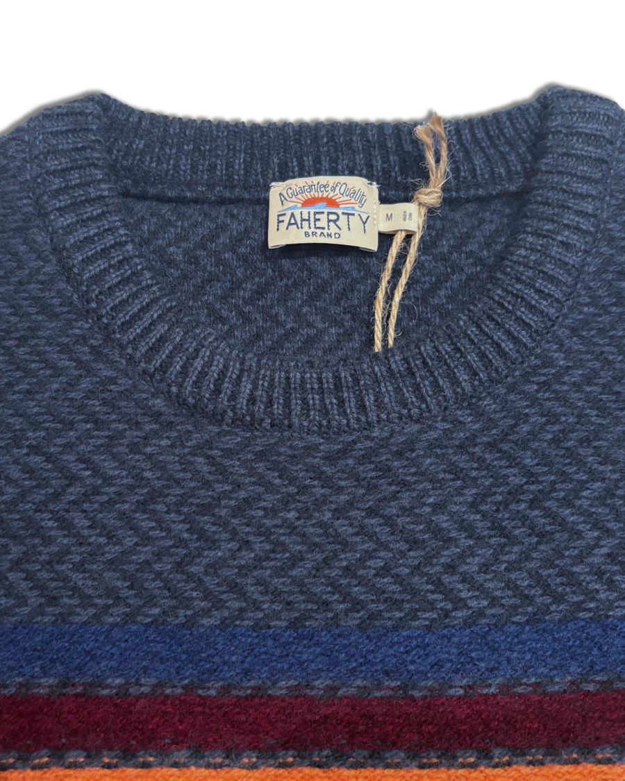 Donegal Crew Sweater - Twilight Sky Ombre