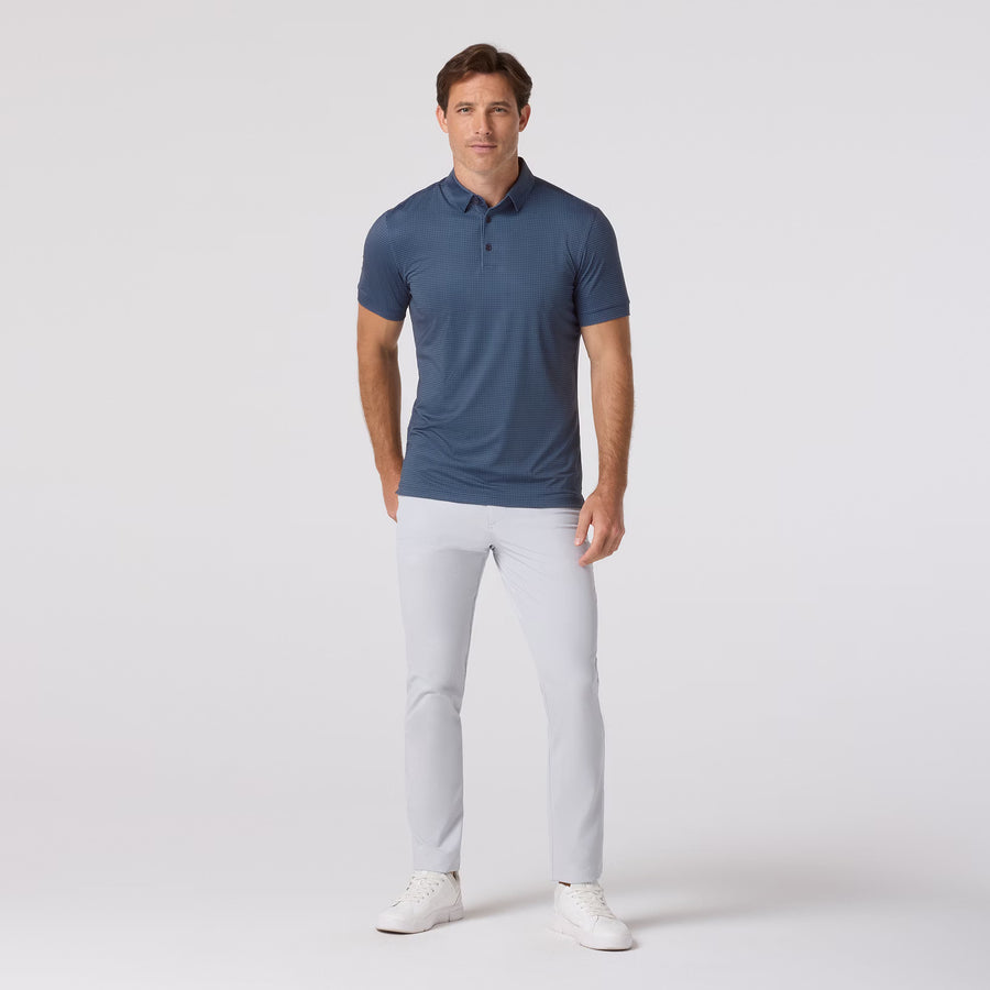 Versa Polo - Navy Hollow Dot