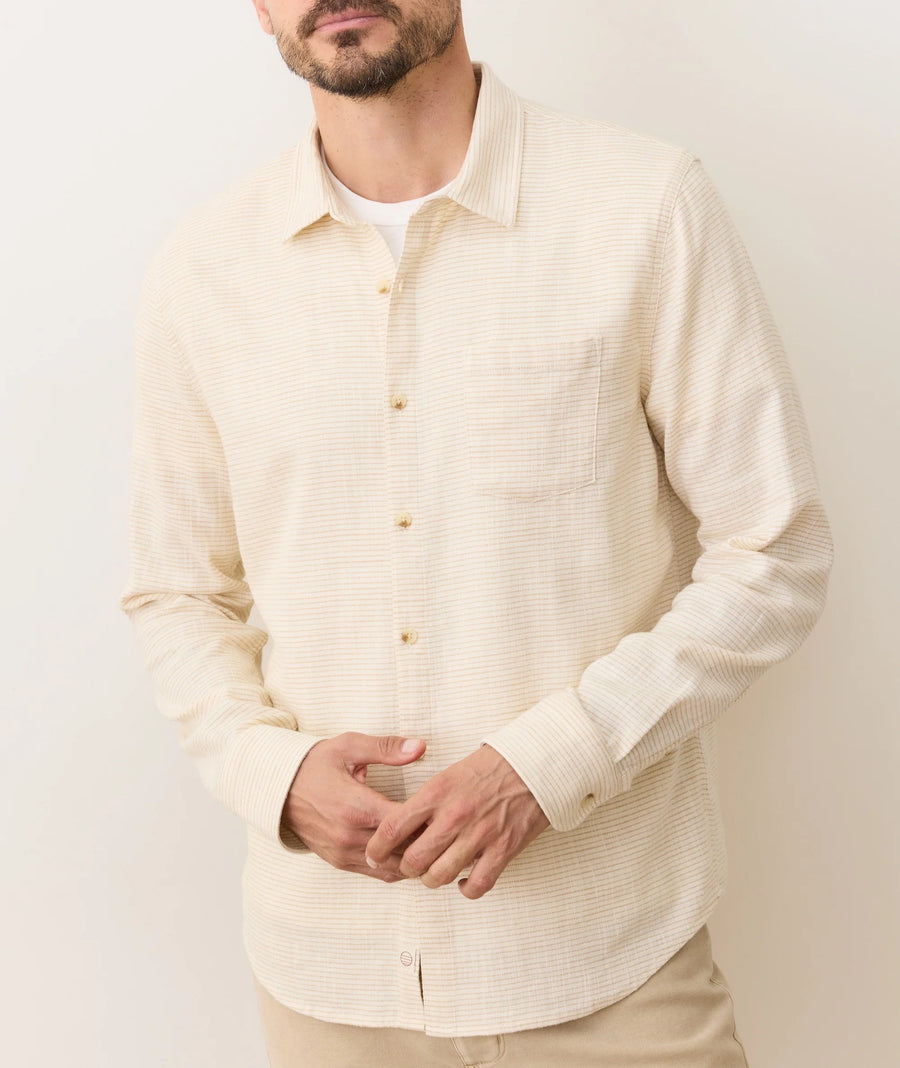 Stretch Selvage Shirt - Natural Stripe
