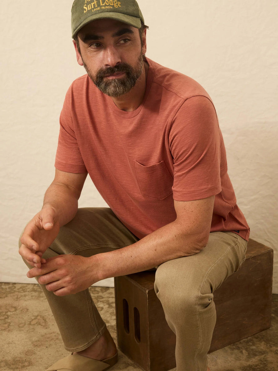 Sunwashed Pocket Tee - Dusty Sienna