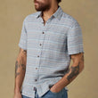 Load image into Gallery viewer, Palma Linen Short-sleeve - Blue Gulf Stripe
