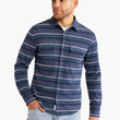 Load image into Gallery viewer, Dunewood Flannel Shirt - Ocean Blanket Stripe
