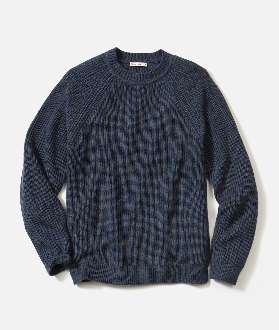 Inverness Crew Sweater - Navy/Green
