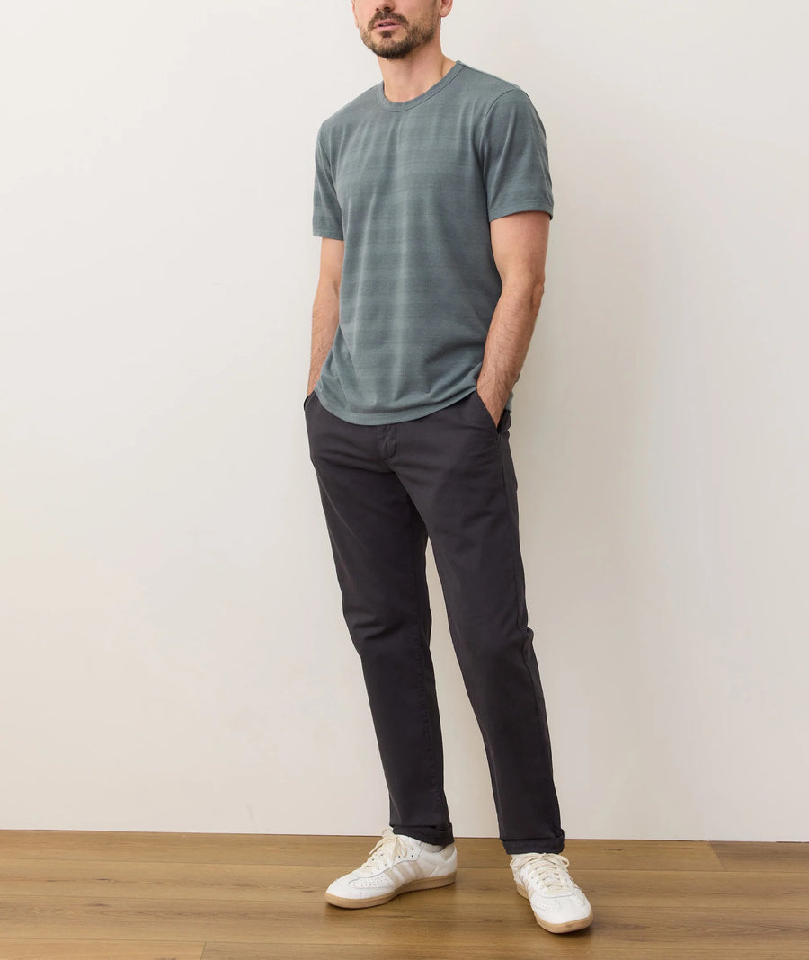 Signature Jacquard Crew Tee - Balsam Green