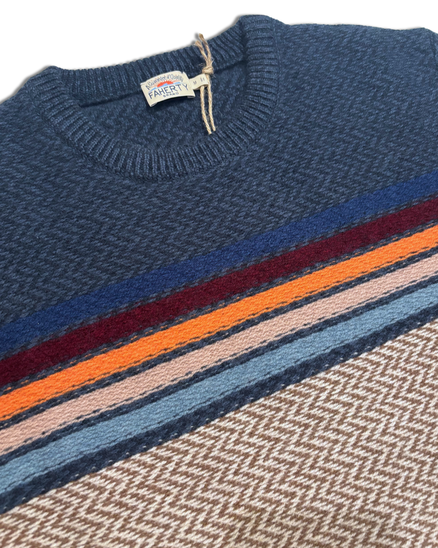 Donegal Crew Sweater - Twilight Sky Ombre