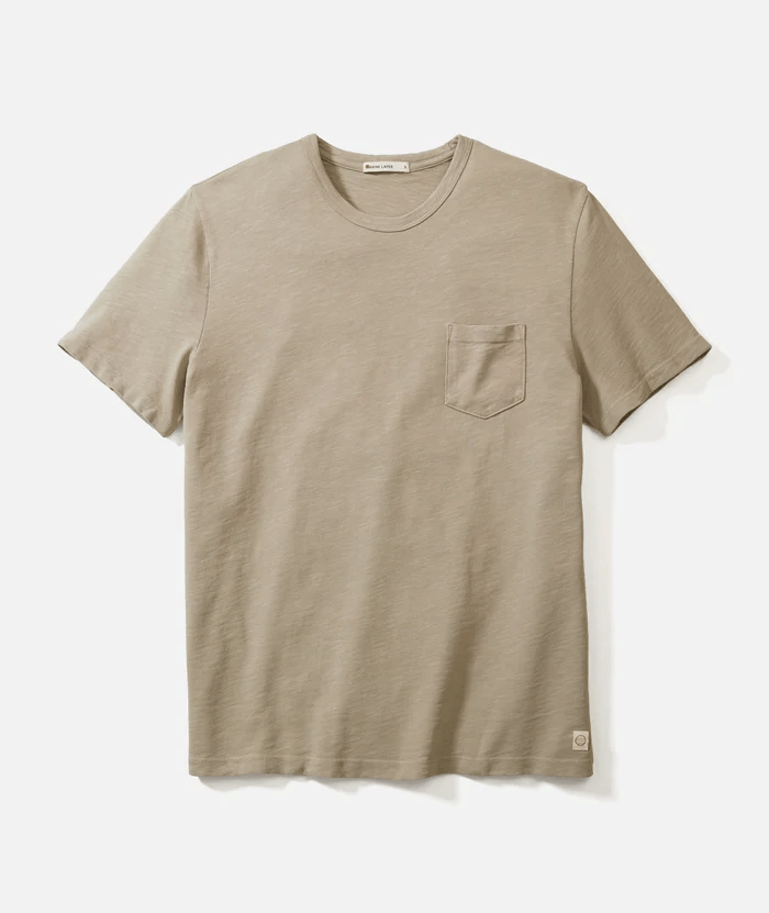 Vintage Heavy Slub Pocket Tee - Vintage Khaki