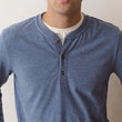 Load image into Gallery viewer, Luxe Jersey Henley - Collegiate Blue
