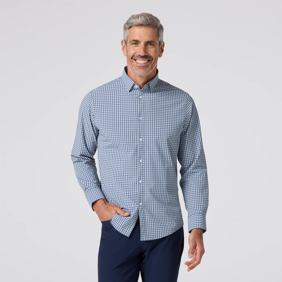 Leeward No-Tuck - Aluminum Crew Gingham